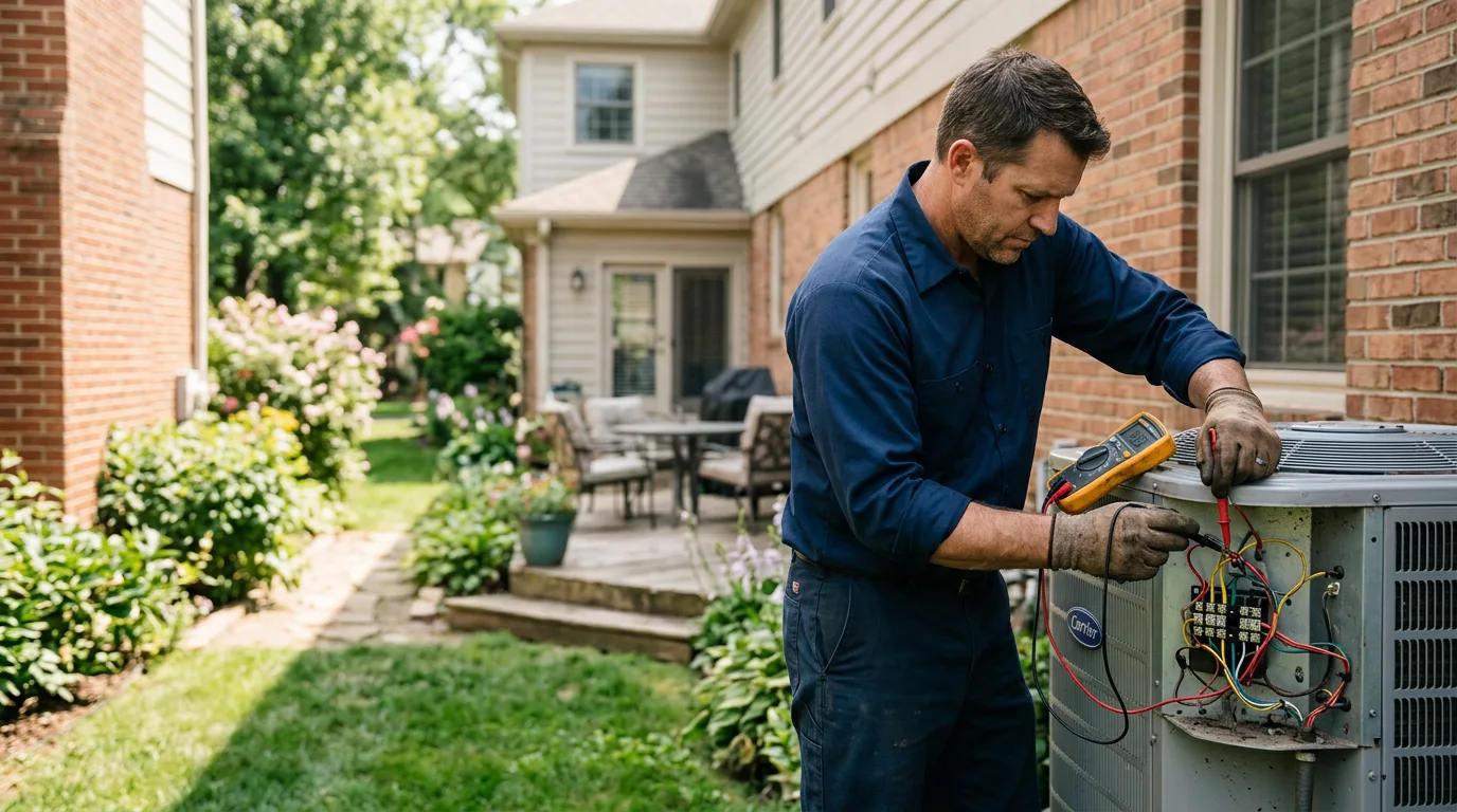 HVAC technician working near San Dimas, CA